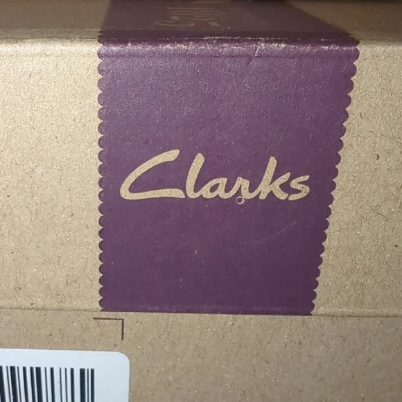 Clarks Black Leather Wedge Sandals - Picture 2 of 7